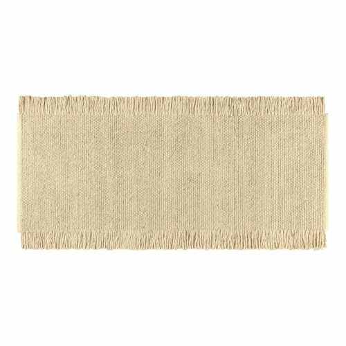 Loberon Läufer Levraut, Handgewebt, Dekorative Fransen, Sanfte Farbgebung, 80x250 cm, Wohntextilien, Wohn-Accessoire, Wolle, Baumwolle, Creme