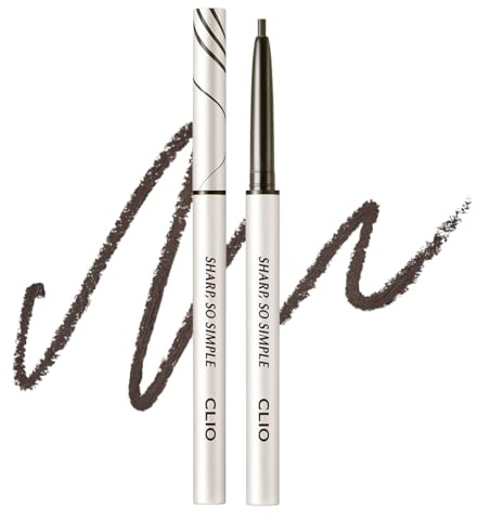 CLIO Sharp So Simple Waterproof Pencil Liner, 2mm Ultra Slim Precision Tip, Smooth Tug Free, Smudge Resistant Long Wear Formula, Clean Eye Definition, Easy Control For Daily Makeup (003 Black Brown)