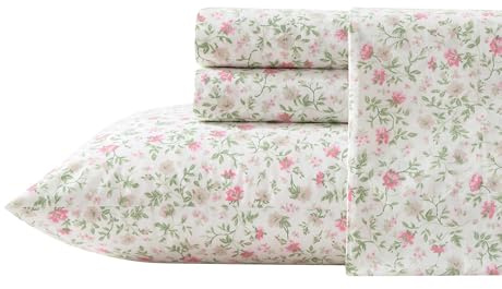 Laura Ashley - Twin XL Size Sheet Set with Fitted Sheet & Pillowcase