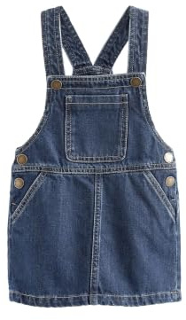 NEXT Yngre flickor Hängselklänning i denim Indigoblå 116-122