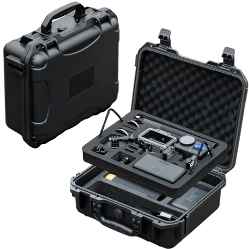 GAEKOL Bolsa de transporte impermeable para DJI Osmo Action 6 Case, Action6 Duro Shell Doble Maleta Funda Protectora Portátil Bolsa de Almacenamiento para DJI Osmo Acción 6 Cámara Accesorios