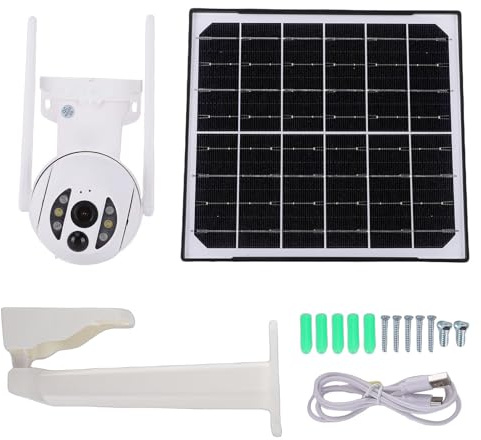 Acouto Telecamera di Sicurezza 4G LTE, Telecamera Esterna Smart Zoom con Inclinazione Panoramica di 355° e Zoom Intelligente di 90° con Pannello Solare da 8 W, Batteria da 8000 MAh,