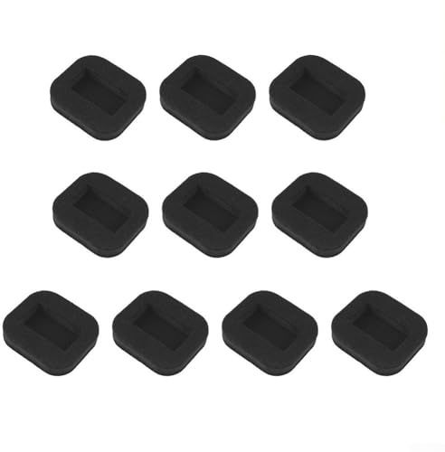 Paquete de 10 posavasos de fieltro negro para muebles y tazas con base antideslizante para sillas de oficina, suelos de madera dura y protección de muebles