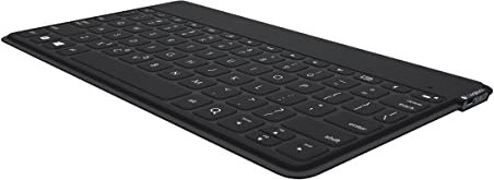 Logitech Keys-To-Go Teclado Inalámbrico Bluetooth para iPhone, iPad, Apple TV, ligero, Ultraportátil, Disposición QWERTY Español, Negro
