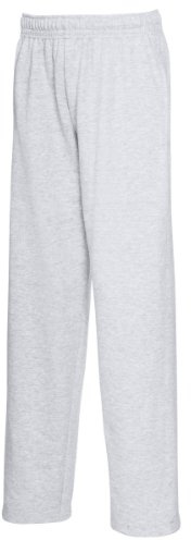 Fruit of The Loom Pantaloni da Jogging Leggeri da Uomo con Orlo Aperto, Grigio (Grigio Erica)., XL