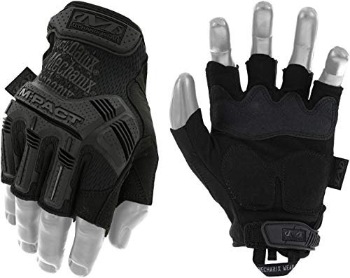 Mechanix Wear - M-Pact Fingerless Coyote Guantes (Medio, Negro)