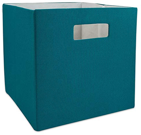 DII Poly-Cube Storage Collection Hard Sided, Collapsible Solid, Large, Teal