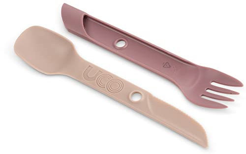 UCO Recycled ECO Switch Spork 2-Piece Integrated Camping Utensil Set, Plum Purple