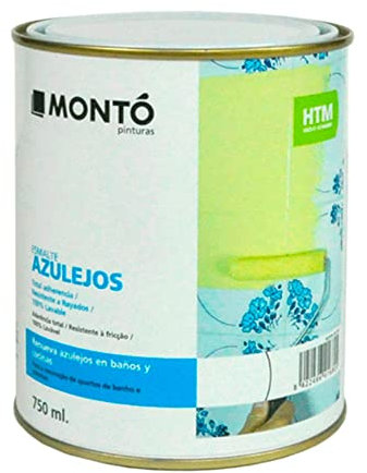 Vernis à ongles en polyuréthane résistant aux solvants, finition brillante, idéal pour la peinture de carrelage dans les salles de bains et les cuisines, HTM émail bleu (750 ml, beige chaud)