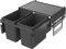 VAUTH-SAGEL Envi Space - Cubo de basura empotrable (2 compartimentos, extractor completo con amortiguación y autoalimentador integrado, 2 x 22 L, plástico lavagrau