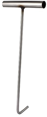 GLEAVI Stainless Steel T-Hook Manhole Cover Hook Drain Cover Lifting Steel Pull Hook Drain Hook Shutter Door Hook Smoker Meat Hooks Covers Duty Hangers Rolling Door Hook Metal Hook Handle