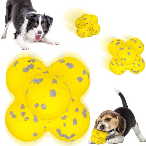 Jadyon Hundespielzeug Unzerstörbares Kauspielzeug für Aggressives Kauen/Robuster Hunde Spielzeug, Naturkautschuk Robustes Interaktives Hundespielzeug für Zahnpflege und Spielspaß, Pet Plush
