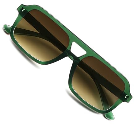 VANLINKER Retro 70s Square Aviator Sunglasses for Women Men VL9816