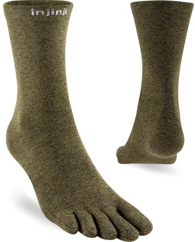 Injinji Liner Crew - Calcetines con dedos separados, Pino, Medium / Large