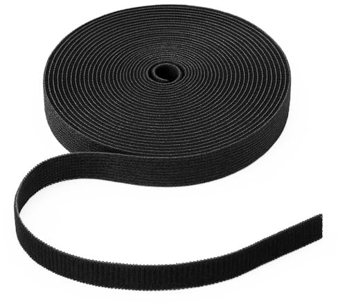 Offgridtec Rotolo di fascette in, 5 m x 10 mm, riutilizzabile e tagliabile, per la gestione dei cavi, elettronica e casa ufficio