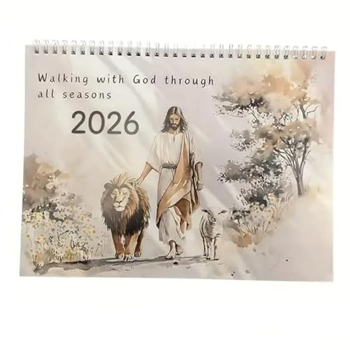 2026 Jesus Faith Calendar: Walk with God Through Every Season, Featuring Inspirational Verses and Serene Illustrations – A Companion for a Life of Faith