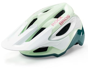 ROCKBROS Mountain Bike Helmet Lightweight - MTB Hybrid Bicycle Helmet with Adjustable Sun Visor EPS Impact Protection Ultra-lightweight Breathable for Downhill Mountain Gravel City Bike Men Women
