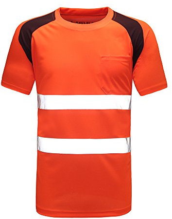 warn t Shirts Herren sicherheits Tshirt Herren orange(Orang, M)