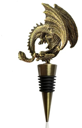 Dragon Wine Stoppers Gothic Metal Alloy Design Bottle Stopper for Dragon Gift Party Decorative