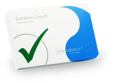 blue balance® Cortisol Test | Gesundheitstest | Labortest | Selbsttest für Zuhause | Schnelltest | mit Laboranalyse | Burnout | Cortisolmangel