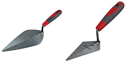 Faithfull FAISGTB10L Soft-Grip Brick Trowel London 250mm (10in) & FAISGTPT6 Soft-Grip Pointing Trowel 150mm (6in)