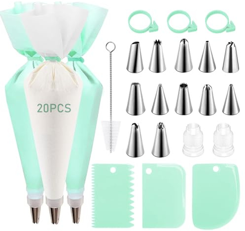 CVOZO Mangas pasteleras con boquillas accesorios para hornear juegos de decoración para tartas: accesorios para tartas de Navidad Accesorios para hornear de Navidad Reutilizables Manga pastelera de