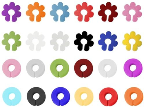 XKSOCT 24 Pezzi Segnabicchiere Silicone,Segna Bicchieri Calici,Marcatori per Bicchieri da Vino Riutilizzabili Marcatori, per Varie Tazze, Forniture per Decorazioni
