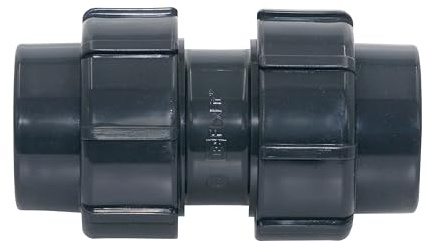 HAF® PVC Flexfit dubbelskruv med 2 x 50 mm klämkoppling | Klämma x klämma | Klämkontakt av PVC-U för anslutning av flexslang – kvalitet: Tillverkad i Europa