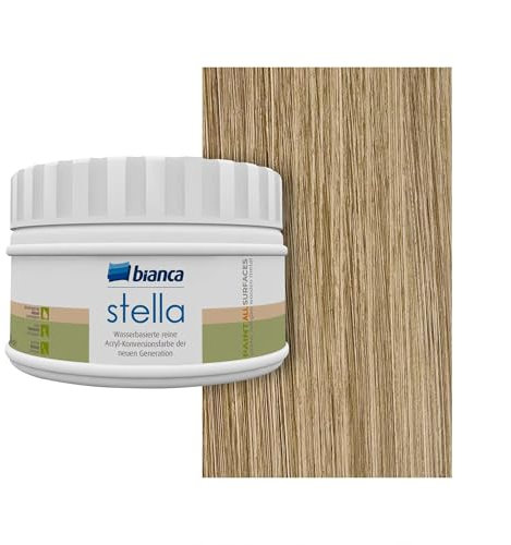 Bianca Stella Pintura para muebles premium efecto madera para cocina, Antiguo, Brillante, 250ml, para muebles de cocina, efecto madera para todas las superficies, renovación de encimeras de cocina