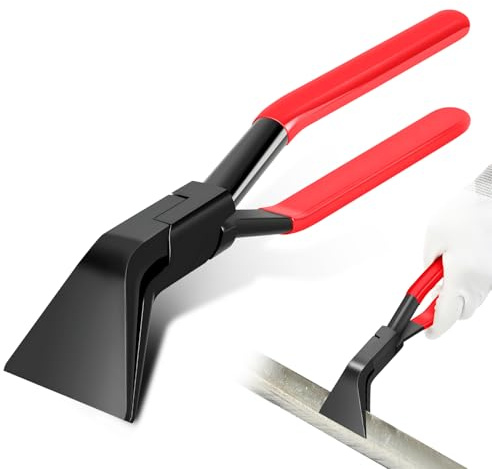 AROMUJOY Pince pliante à 45° - Pince à tôle - Largeur : 60 mm - En acier au carbone - Avec poignée antidérapante - Outil de couvreur pour plier et lisser les tôles - Rouge