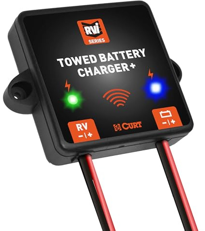 CURT 52204 RVibrake Towed Battery Charger Plus for Flat Towing