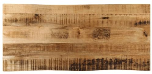 Bucmath Tavolo con bordo dell'albero 100 x 40 x 2,5 cm, legno massello di mango, finitura naturale per progetti fai da te, scrivania e tavolo da pranzo, versatile