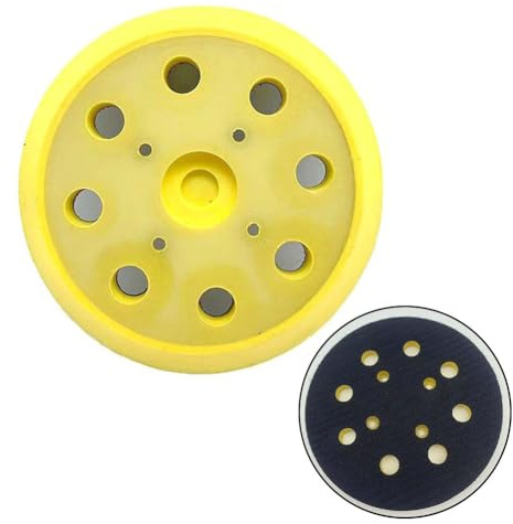 Almohadilla de respaldo de lijado, disco de goma de 146 mm con 8 agujeros y 4 clavos para lijadora orbital, accesorio de amoladora de pulido