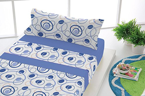 SABANALIA Sábanas Estampadas Dance Cama 120x190 50% Algodón 50% Poliéster