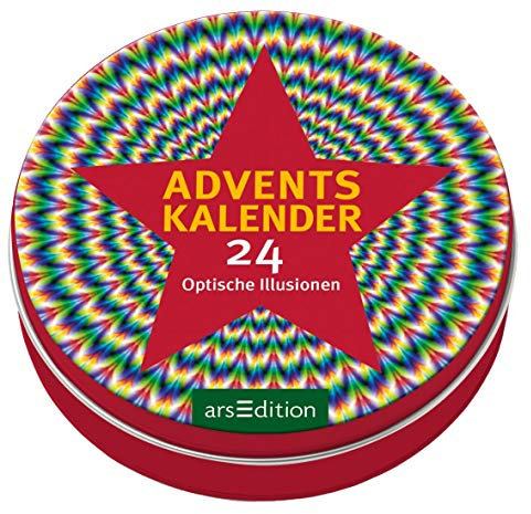 Ars Edition Adventskalender in der Dose. 24 Optische Illusionen, Weiß