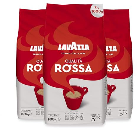 Lavazza Qualita Rossa Coffee Beans 1kg (3 Bags)