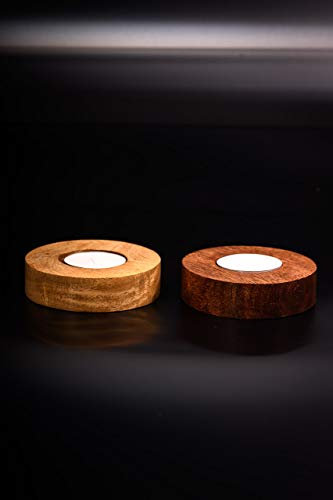 Portacandela, Diámetro (Interior) 8 cm, Madera, Naturaleza, Ronda