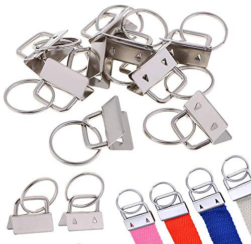 Nuluxi Schlüsselband Rohlinge 25mm Klemmschließeanhänger mit Schlüsselring Verschlüsse Schlüsselanhänger Lanyard Langlebig und Schön Schmuckzubehör zur Herstellung von Schlüsselbändern DIY (30 Stück)