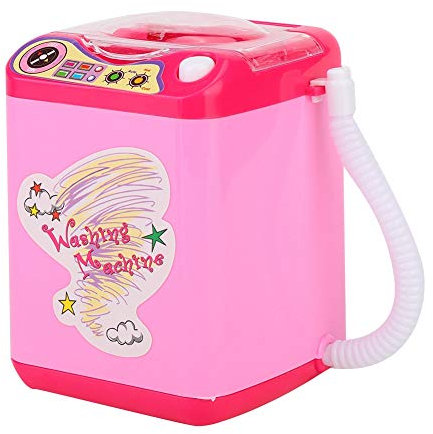 Machine à laver éponge de maquillage, mini nettoyeur de brosse de maquillage électrique, rose pour nettoyer les pinceaux de maquillage filles dames mini machine à laver de(Pink)