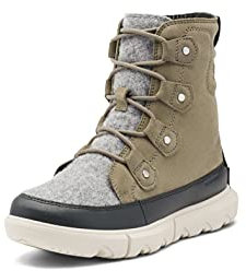 Sorel Explorer II Joan WP wasserdichte Winterstiefel für Damen, Grün (Sage x Fawn), 41 EU