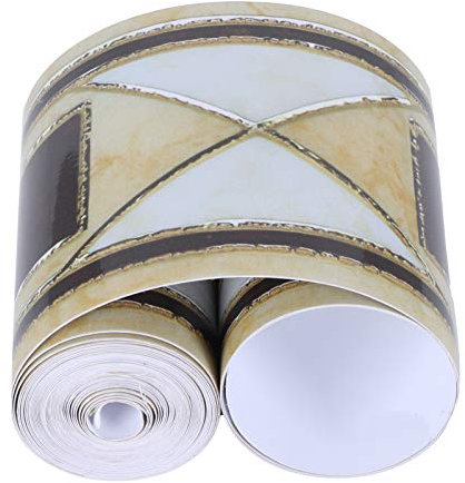 KIMISS Behangrand-Palo de Borde de Pared y Papel Tapiz Autoadhesivo, Pegatina Artística de Pared, Borde de Línea de Cintura, Decoración de Cocina