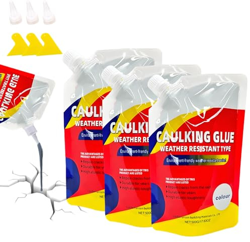 Concrete Crack Filler, 3ps Caulking Glue for Concrete, Cement Slab Repair, Caulking Glue Weather Resistant Type, Quick-Drying Caulking Sealant
