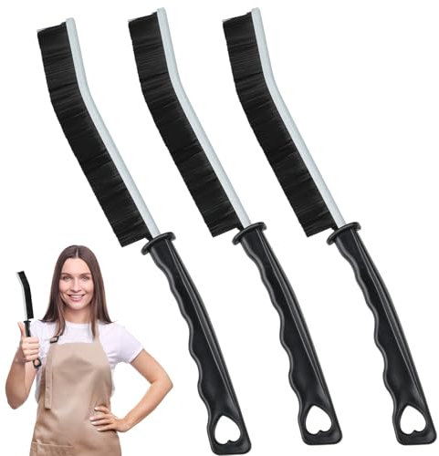 3 pièces Brosse de Nettoyage des Interstices - Brosse De Nettoyage à Poils Durs - Brosse Nettoyage Crevasses pour Rainure Fenetre,Salle de Bain,Toilettes,Cuisine