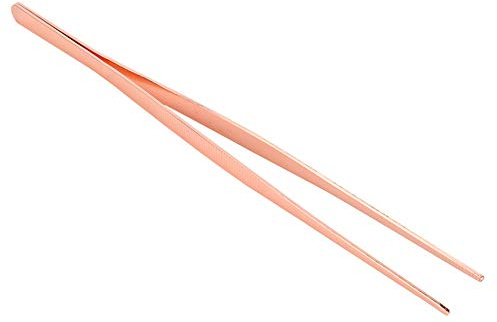 Kochpinzette Gold Köksklämma Rostfritt Stål Kökspincett Matklämma med Tandad Spets Matlagningsverktyg för Hemmabruk (Rose guld)