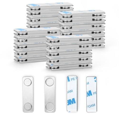 Cainda 24 paia di strisce magnetiche per appendere quadri, fissaggio magnetico rimovibile e senza danni, strisce adesive per appendere cornici e decorazioni per la casa