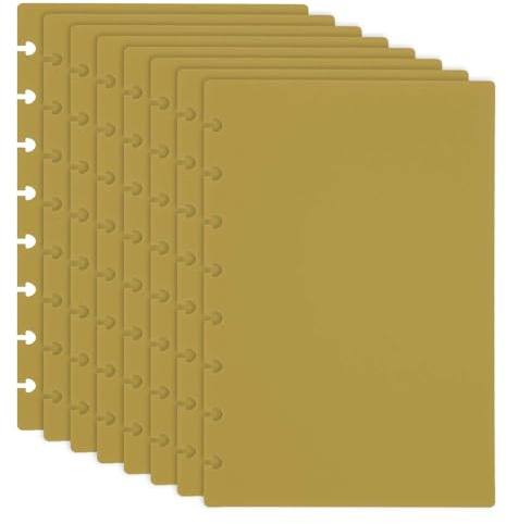 PATIKIL 4 Pares De Cubierta Para Cuaderno Discbound, Tamaño Junior 14.6 x 22.2cm / 5.75 x 8.74pulgadas, Cubierta Para Planificador Arc Notebook Happy Producto De Oficina, Verde Oscuro