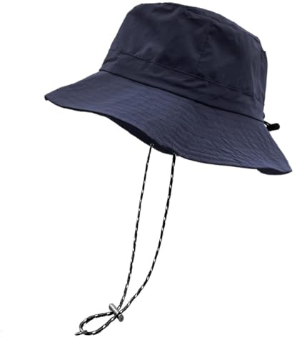 CULEO Cappelli e cappellini da donna 1 cappello da pescatore impermeabile per uomo e donna, pieghevole, per attività all'aperto, con cinturino regolabile sotto il mento, portatile, estivo