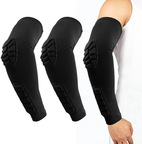 2er-Pack Ellenbogenbandage Unterarm Armlinge Mit Polster Ellenbogenschoner, Druckpuffer Ellenbogen Bandagen Herren and Frau, Ellbogenschoner Kompressionsarmmanschette für Fußball Basketball(M)