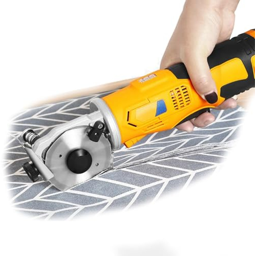 Cortador eléctrico giratorio de tela, tijeras inalámbricas para cortar tela, papel, alfombra, poliuretano, grosor de corte de 1 pulgada