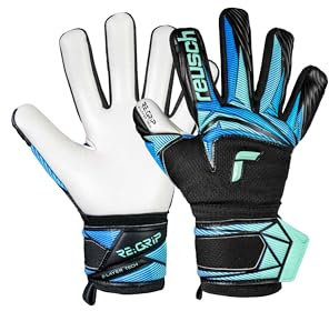 Reusch Guantes de Portero Profesionales para niños y jóvenes, Agarre Duradero y Ajuste Seguro, Transpirables, para Entrenamiento y Juego, césped Artificial y césped Natural, Talla 4 – 8, Atract RE